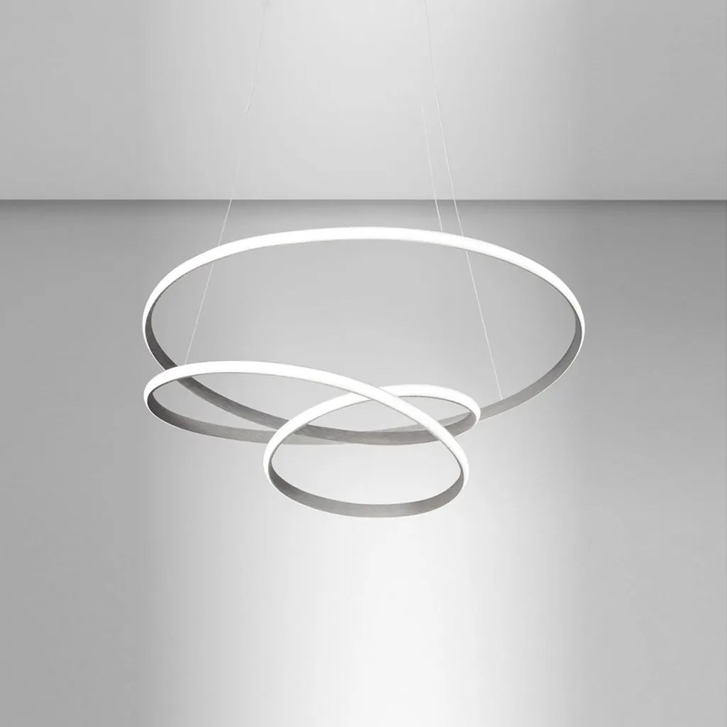 Lustra LED design modern Diva 85cm, auriu, alb sau titan