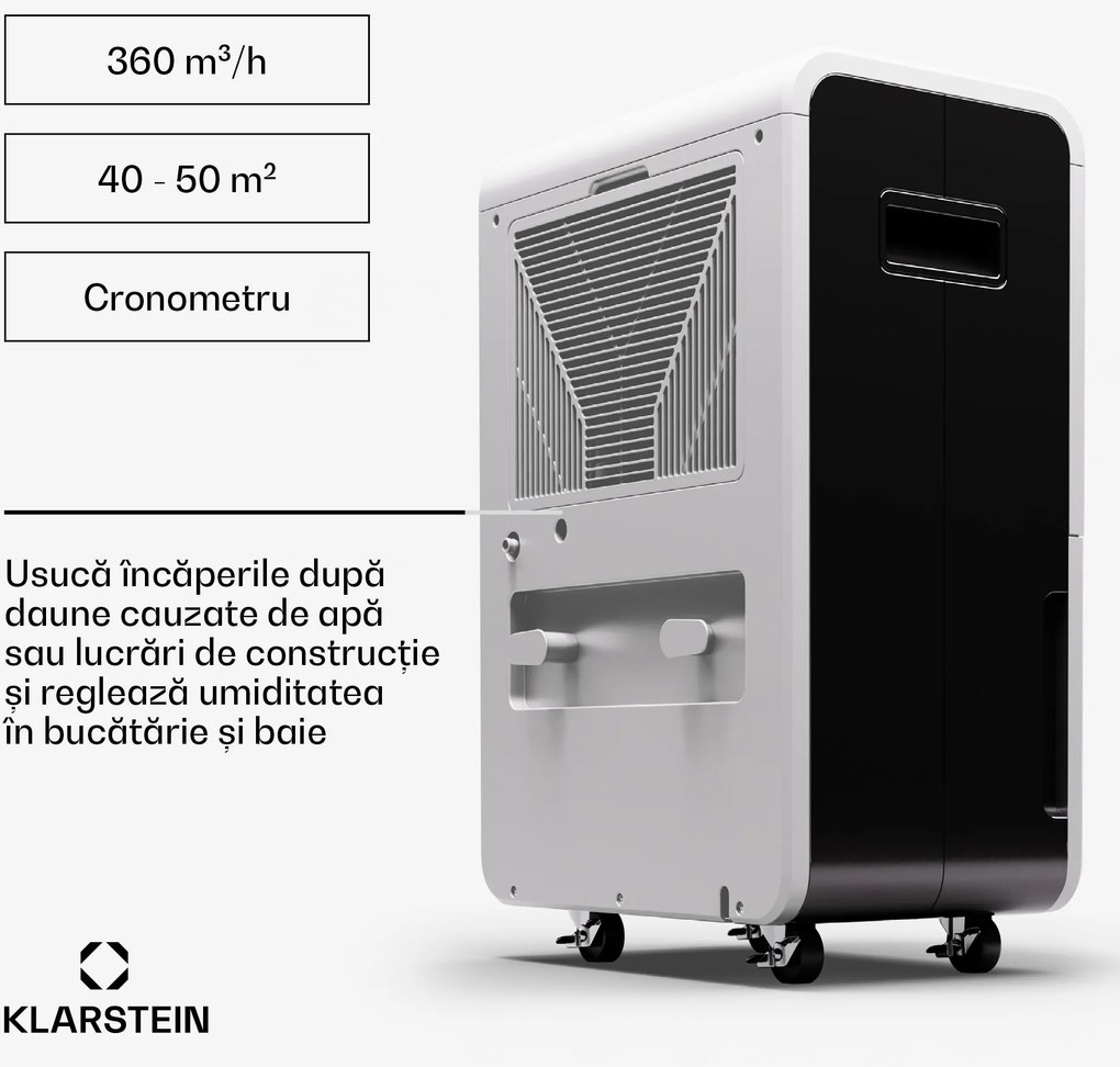 Klarstein DryFy Grand Smart 55, dezumidificator, WiFi, compresie, 55l/24h, 40-50 m²