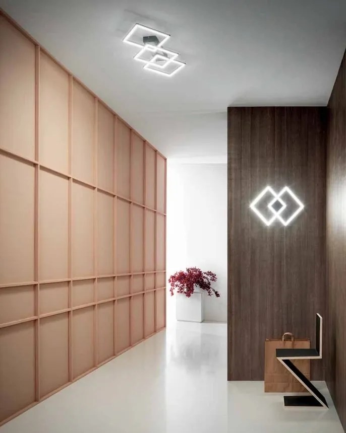 Plafoniera LED design modern AFRODITE, auriu, alb sau titan
