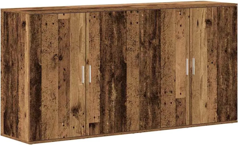 vidaXL Bufet 2 pcs Lemn vechi 79 x 38 x 80 cm Lemn compozit