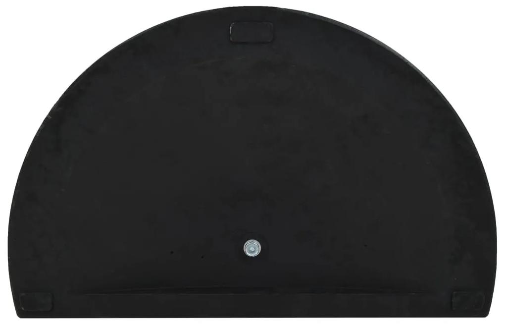 Suport umbrela de soare, negru, 15 kg, polirasina, semi-rotund Semirotund, 15 kg