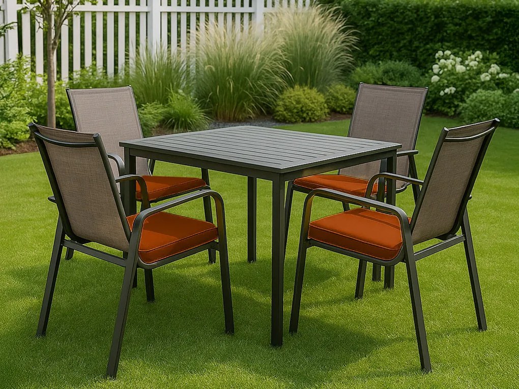 Perna de scaun pentru exterior VIREON 44x45 cm, maro-portocaliu