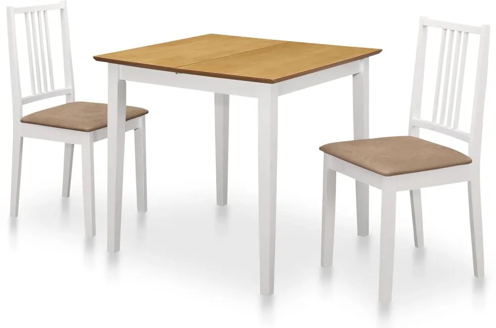 vidaXL Set mobilier de bucătărie, 3 piese, alb, MDF