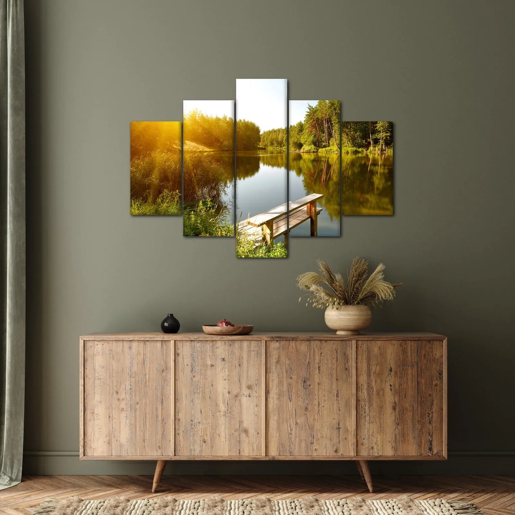 Tablou - Lac la munte (150x105 cm)
