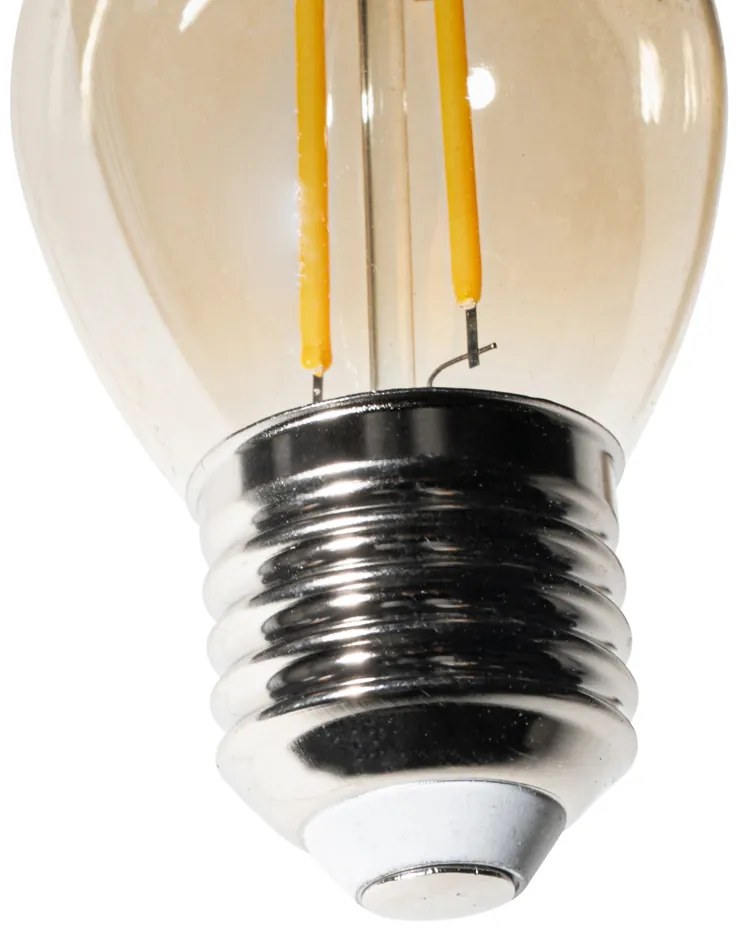 Set 5 becuri E27 dimbare LED lamp P45 goud 3W 250 lm 2200K