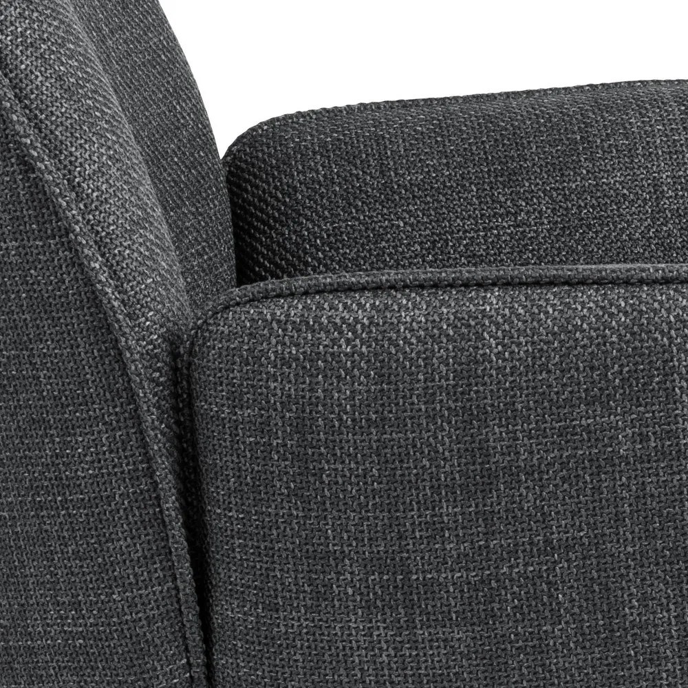 Set de scaune de sufragerie gri închis cu cotiere 2 buc. tapițat Glenda – Actona