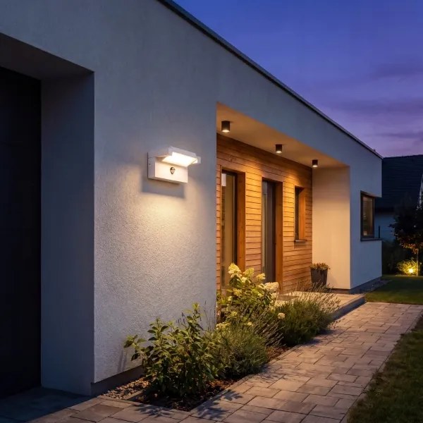 Aplică LED de exterior cu senzor LED/25W/230V IP54 albă