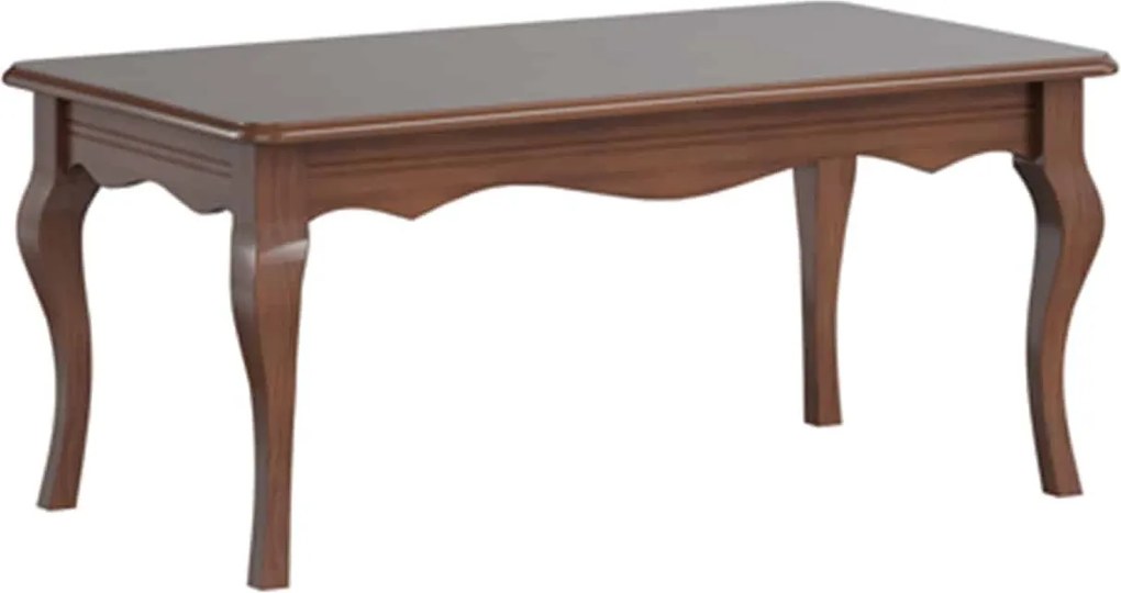 Măsuță lemn masiv nuc de Cafea Alexandros, 120 × 65 × 52,5 cm - Nuc