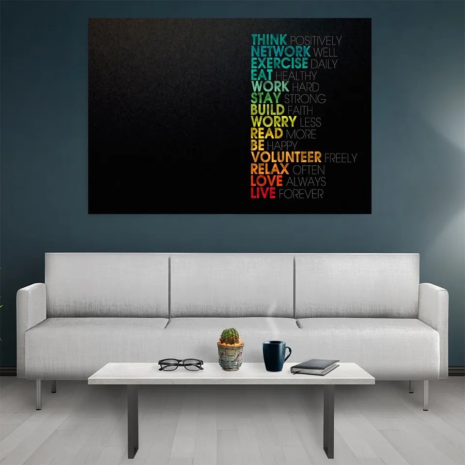 Tablou canvas Motivational Think 120x80 cm