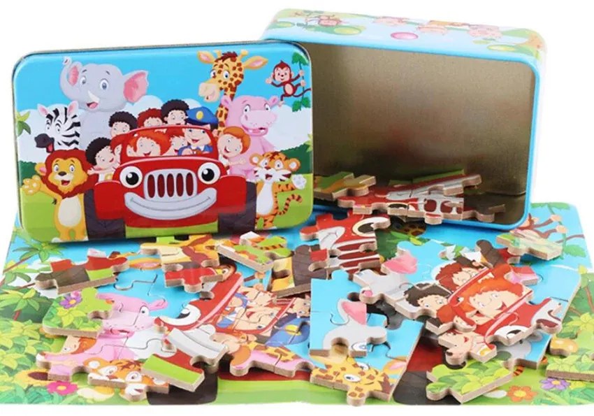 Puzzle din lemn - Rățuște 60buc