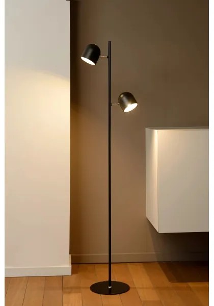 Lucide 03703/10/30 - Lampadar LED SKANSKA-LED 2xLED/5W/230V negru