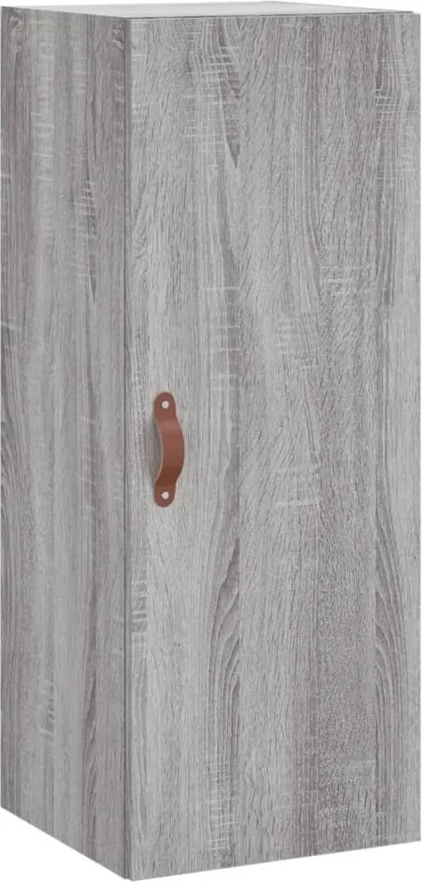 vidaXL Dulap montat pe perete, gri sonoma, 34,5x34x90 cm