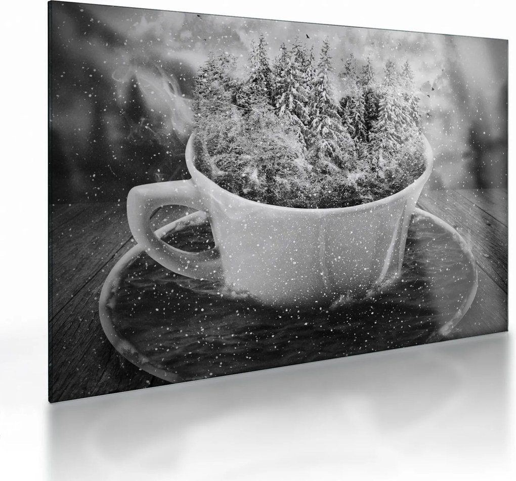Tablou pe sticlă - O ceașcă de natură (70x50 cm)