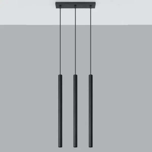 Lustră pe cablu PASTELO 3 3xG9/12W/230V negru