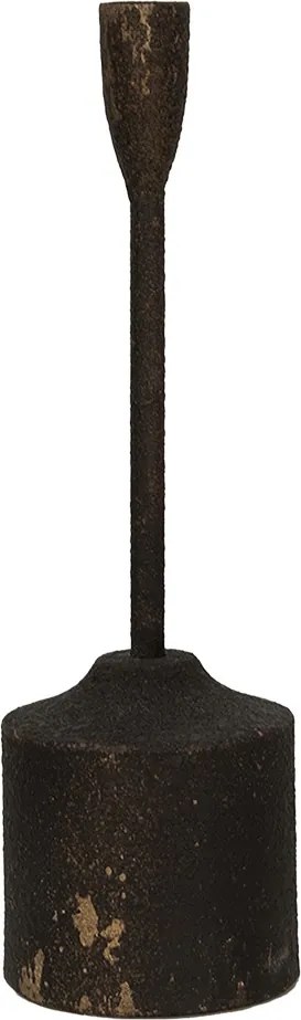 Set 3 suporturi de lumanari, negre, din metal, H35/30/25 cm
