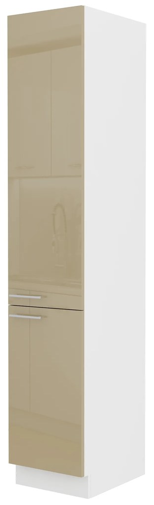 Dulap de bucătărie pentru alimente Lavera 40 DK 210 2F (alb + capuccino lucios). 1032392
