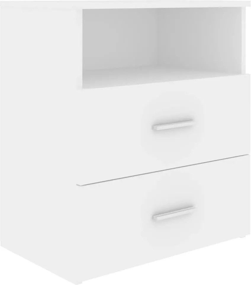 vidaXL Noptieră, alb, 50x32x60 cm