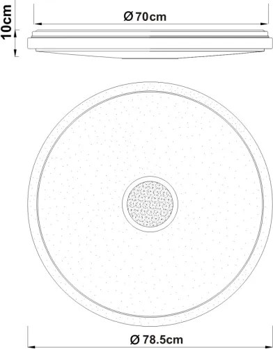 Globo 41386-80 - Plafonieră LED dimabilă CONNOR 80W/230V 2700-6500K Ø 78,5 cm