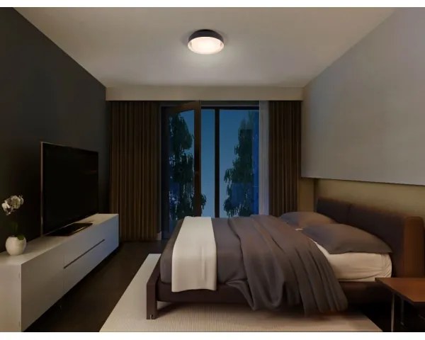 Osram - Plafonieră ORBIS MADRID, 2x E27, 10 W, 230 V, Ø29 cm, neagră