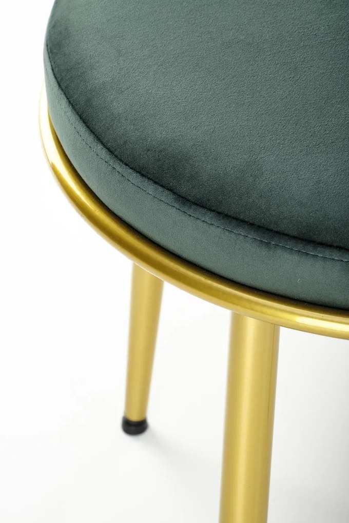 Scaun K517 velvet verde/auriu