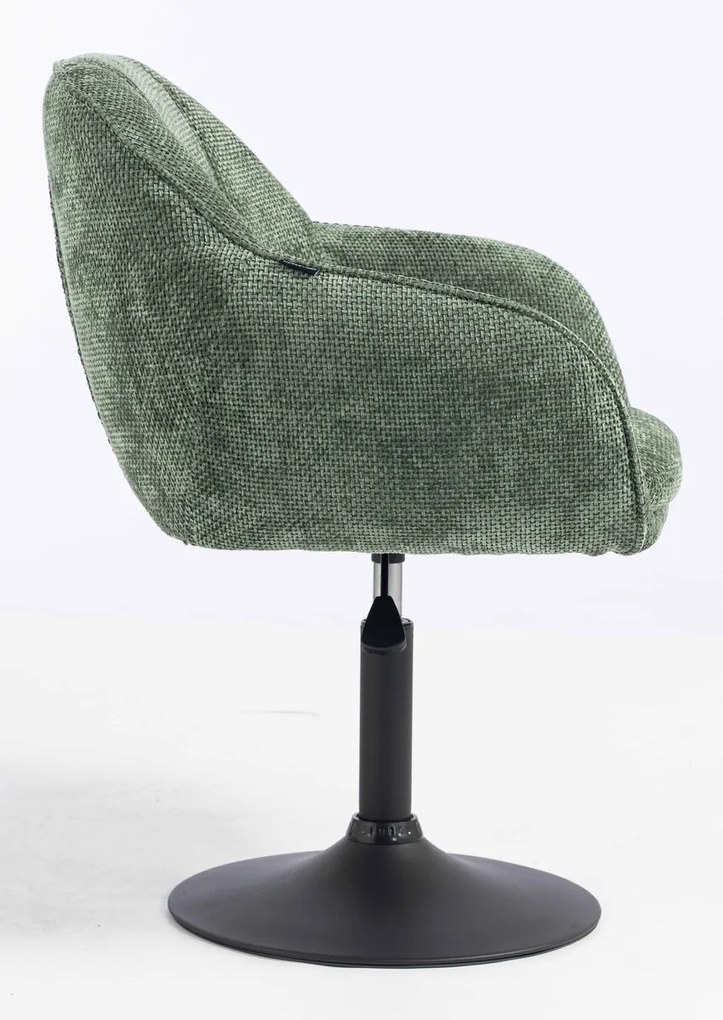 HR2055N Scaun Verde Salvie Grid Premium cu Bază Neagră