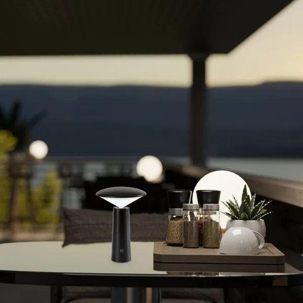 Lampă LED tactilă reîncărcabilă dimabilă de masă Rabalux 77147 POLPERRO LED/3W/3,7V 1200mAh negru