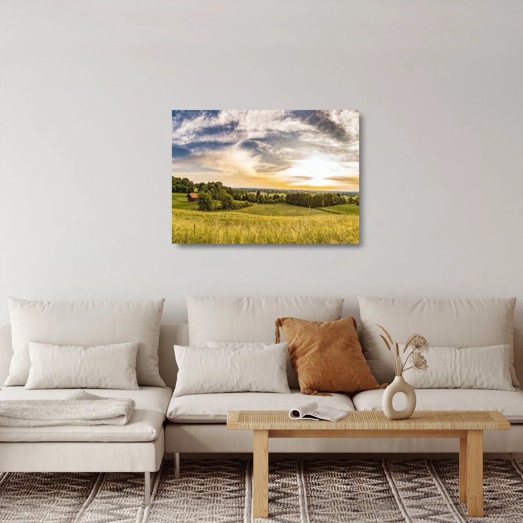 Tablou pe sticlă cu peisaj (70x50 cm)