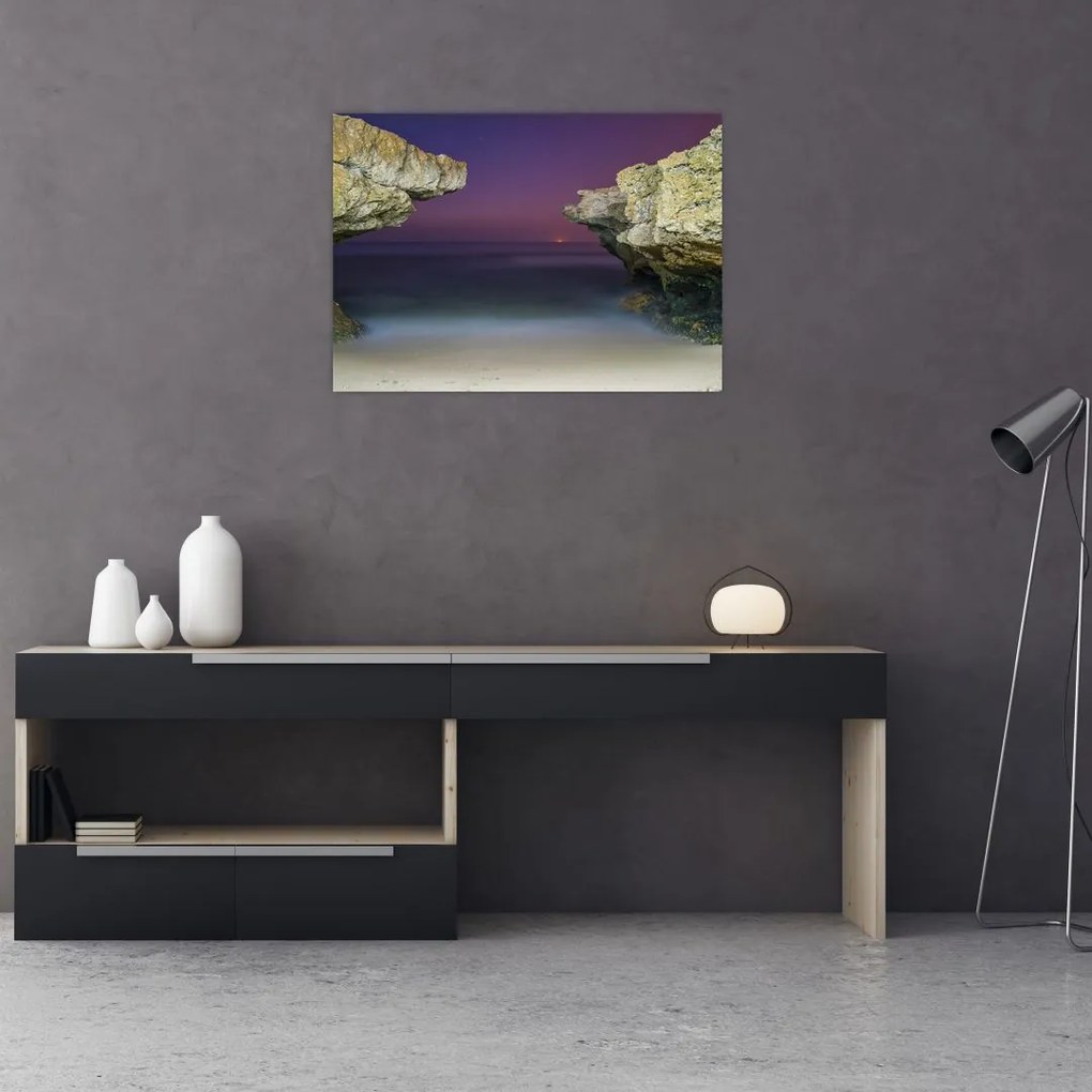 Tablou pe sticlă - recif de mare (70x50 cm)