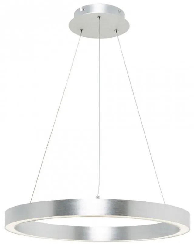 Lustra LED design modern circular CARLO argintiu, diametru 40cm