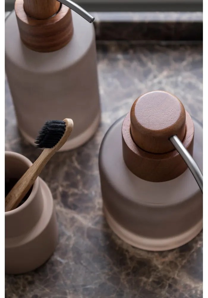 Dozator de săpun lichid maro din sticlă 310 ml Modest – Mette Ditmer Denmark