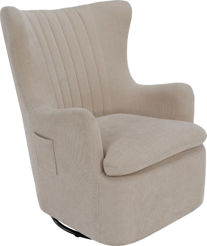 Scaun pivotant de relaxare, gri-bej, MAREN