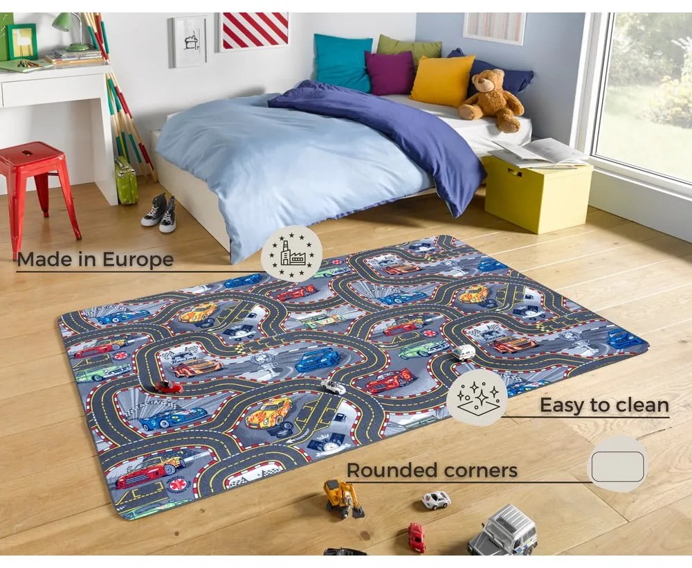 Covor pentru copii Hanse Home Play Race Track, 160x240 cm