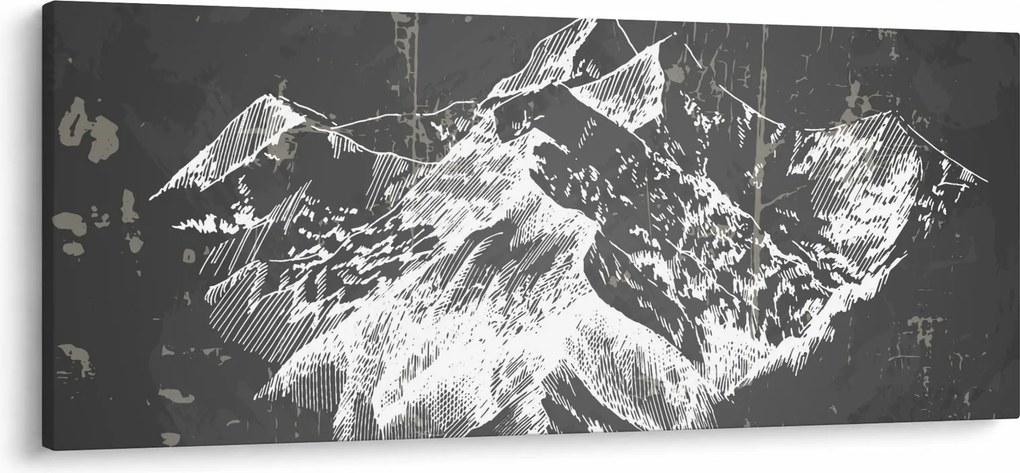 Tablou - Ilustrație de munți (120x50 cm)