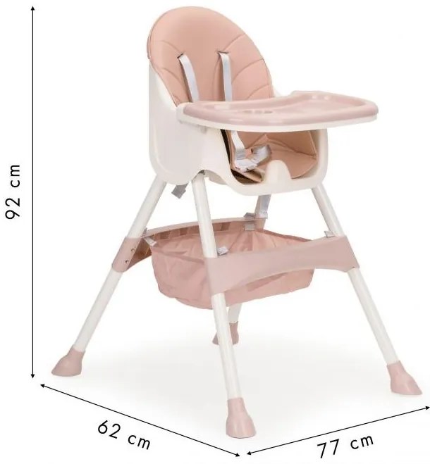 Scaun de masă pentru copii 2în1 Rose