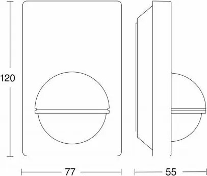 STEINEL 603113 - Senzor mișcare exterior IS 180-2 negru IP54