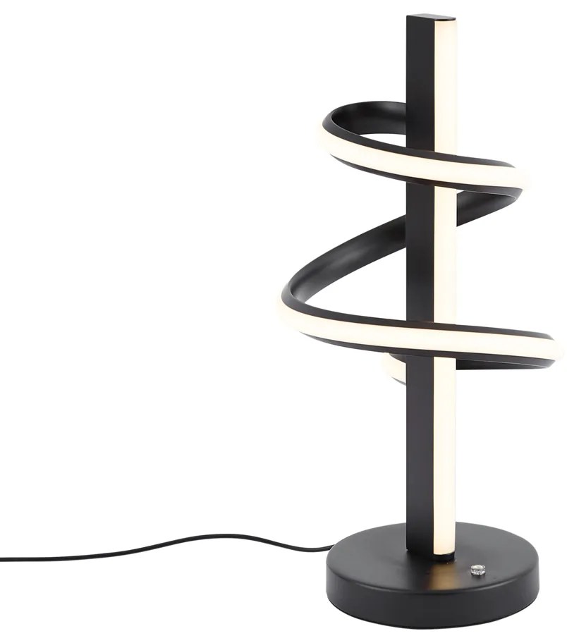 Lampă de masă de design neagră, incl. LED, cu dimmer și comutator cu 3 căi - Rolla