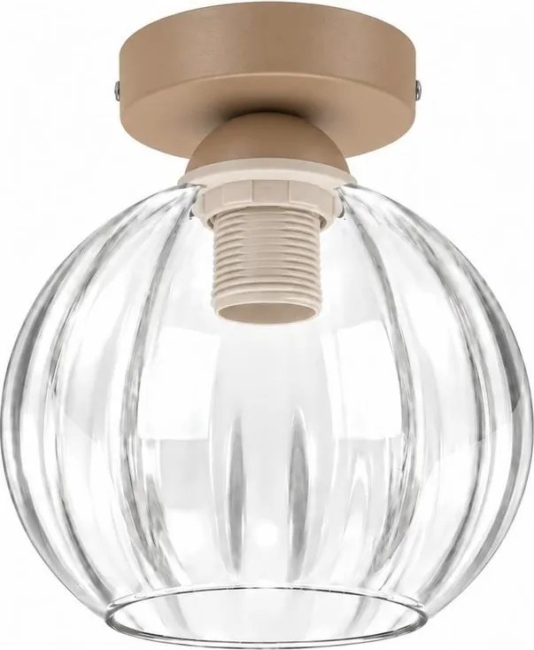BRILAGI - Plafonieră LED RETRO GLASS 1xE27/60W/230V Ø 18 cm bej/transparentă