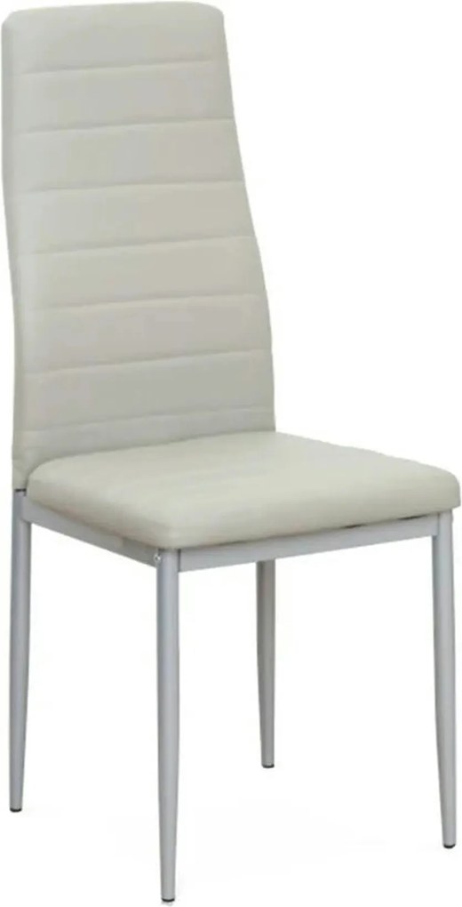 Scaun COLETA NOVA, gri, piele ecologica/metal, 41x49x96 cm