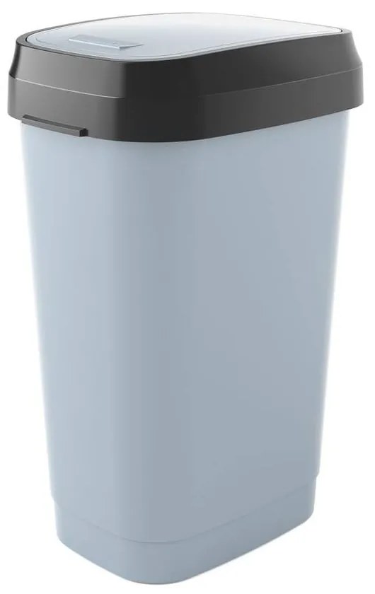 Coș de gunoi gri din plastic 50 l Dual Swing – KIS