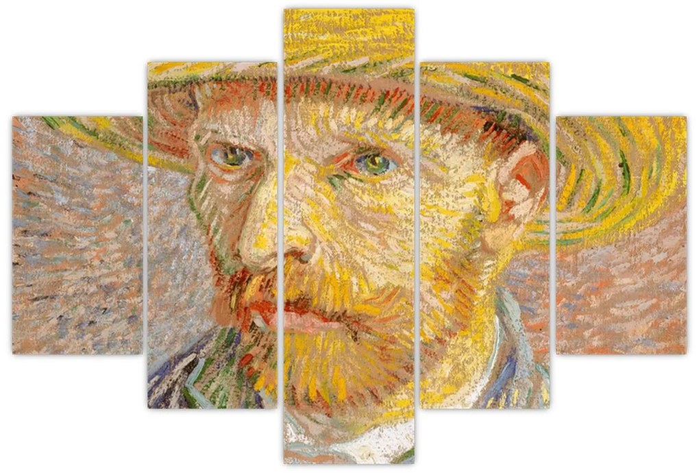 Tablou - Vincent van Gogh, Self-Portrait with a Straw Hat (The Potato Peeler), reproducere (150x105 cm)