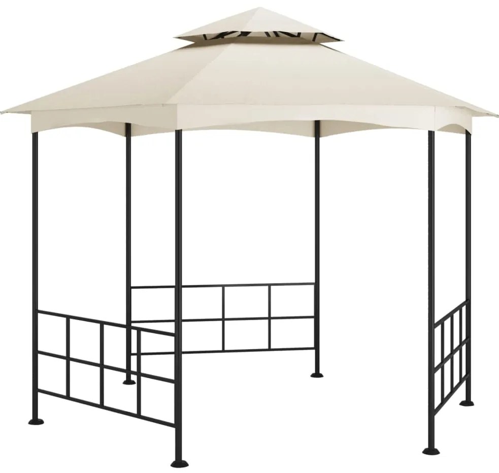 vidaXL Pavilion cu pereți laterali, crem, 3,1x2,7 m