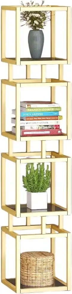 Biblioteca Art din metal culoare auriu 150 cm