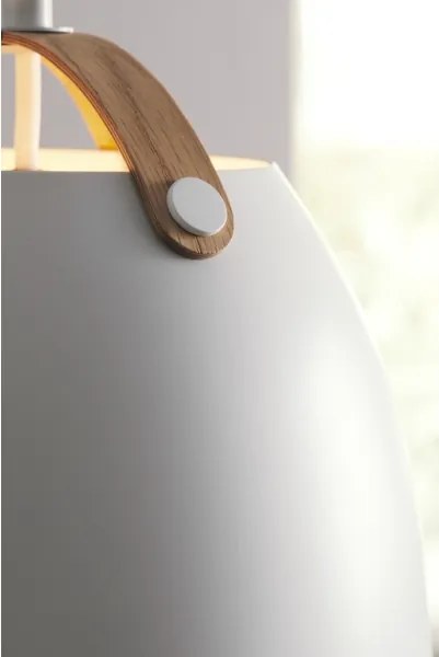 Halo Design 734870 - Pendul cu cablu OSLO 1xE27/40W/230V Ø 40 cm alb/stejar