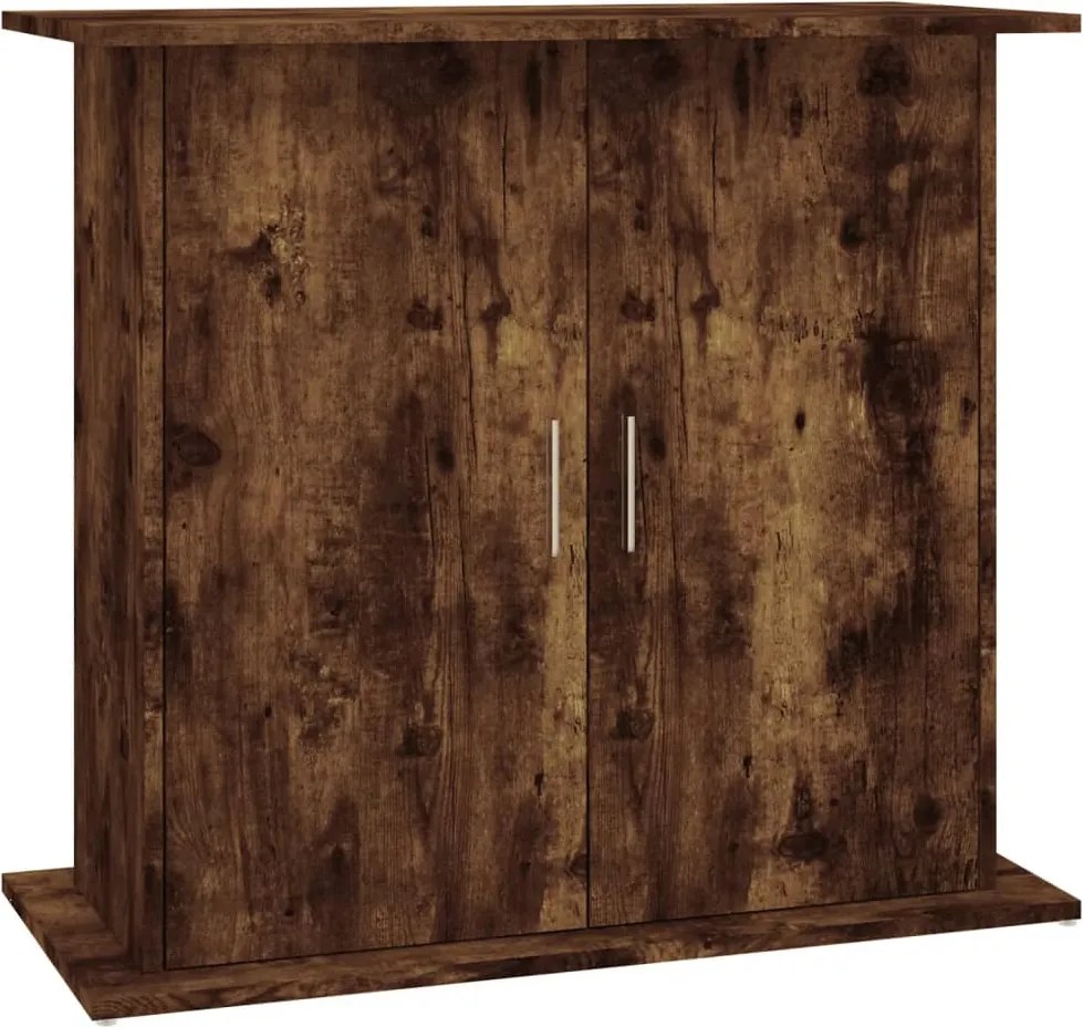 vidaXL Suport acvariu, stejar afumat, 81x36x73 cm, lemn prelucrat