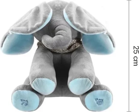 Elefant interactiv care cântă - albastru