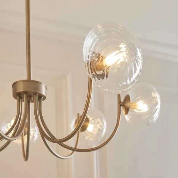 Endon 119224 - Lustră suspendată pe cablu HAGUE 7xG9/5W/230V alamă