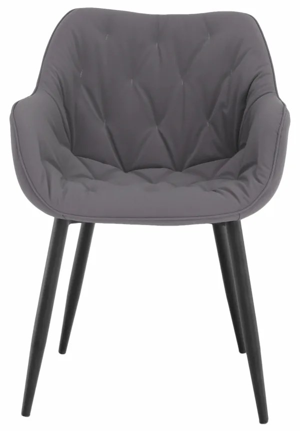 Fotoliu de design, material textil gri, FEDRIS