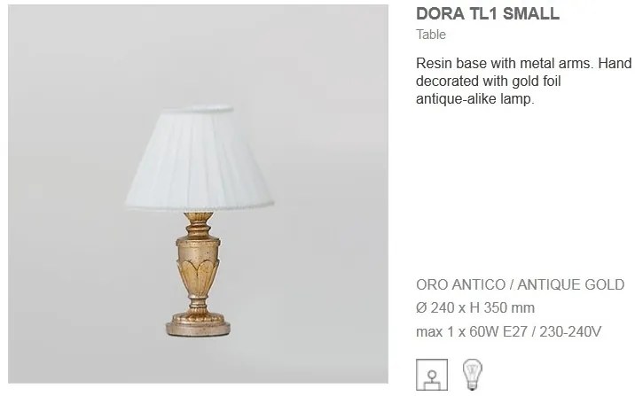 Veioza, lampa de masa FIRENZE TL1 ORO