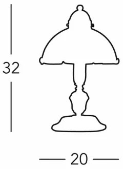 Lampă de masă Kolarz 731.73.100 NONNA 1xE27/75W/230V maro/verde