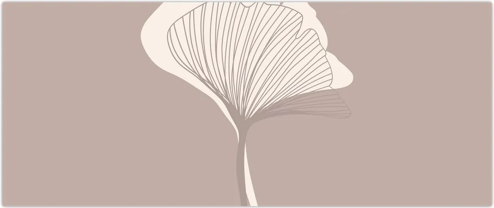 Tablou - Frunze bej N⁰3 (120x50 cm)